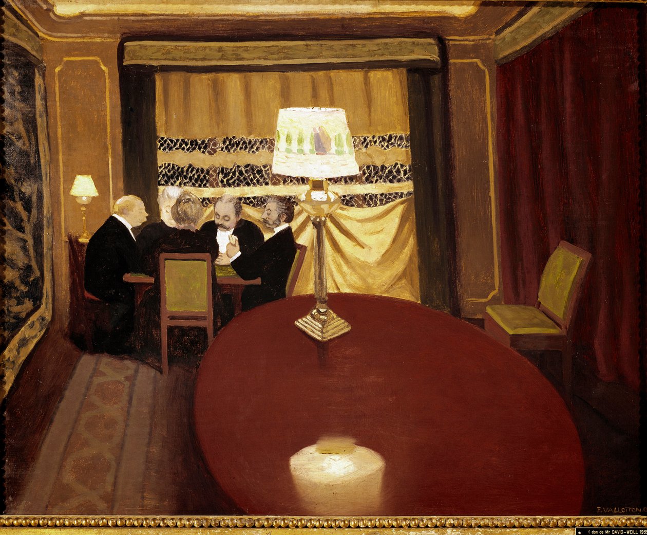Pokerspillet. Maleri af Felix Vallotton (1865-1925) af Felix Edouard Vallotton