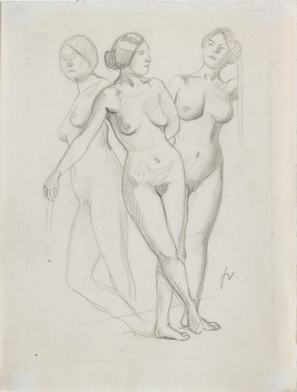 Tre nåder, studie af Felix Edouard Vallotton