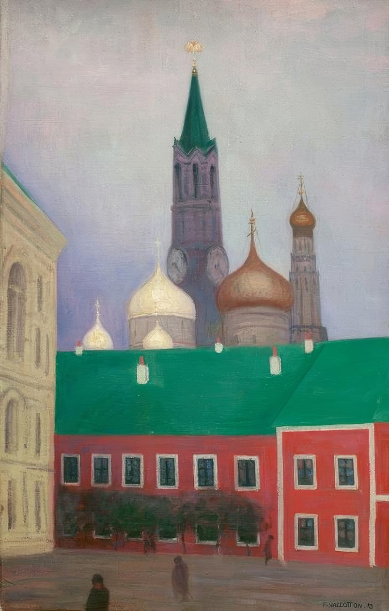 Udsigt taget i Kreml om aftenen af Felix Edouard Vallotton
