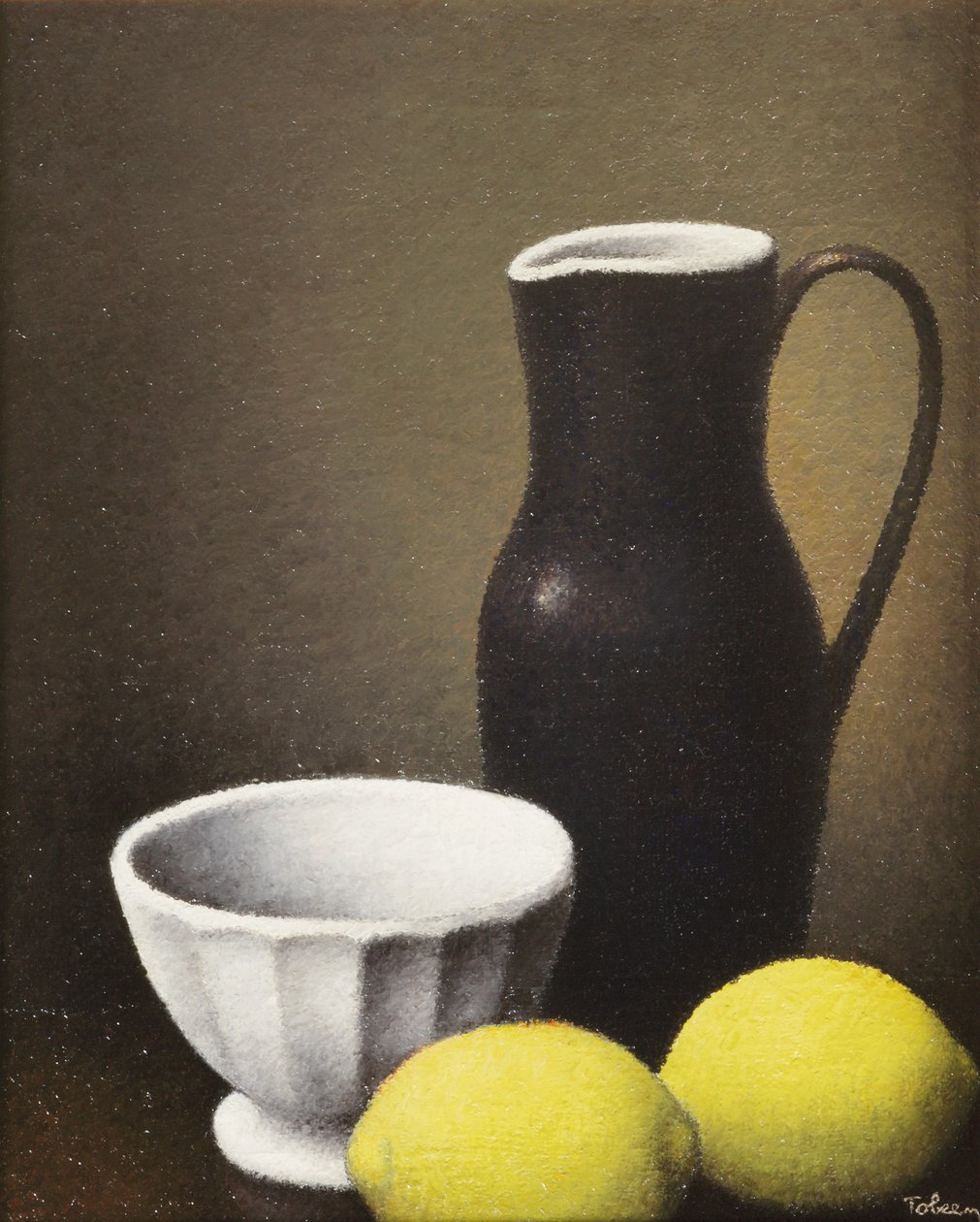 Skål og citroner, ca. 1930 (olie på lærred) af Felix Elie Tobeen