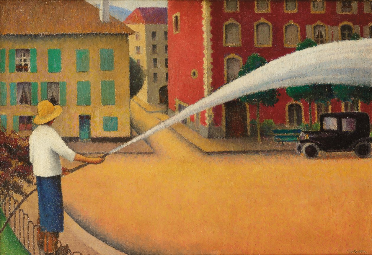 Sprinkleren, ca. 1925 (olie på lærred) af Felix Elie Tobeen