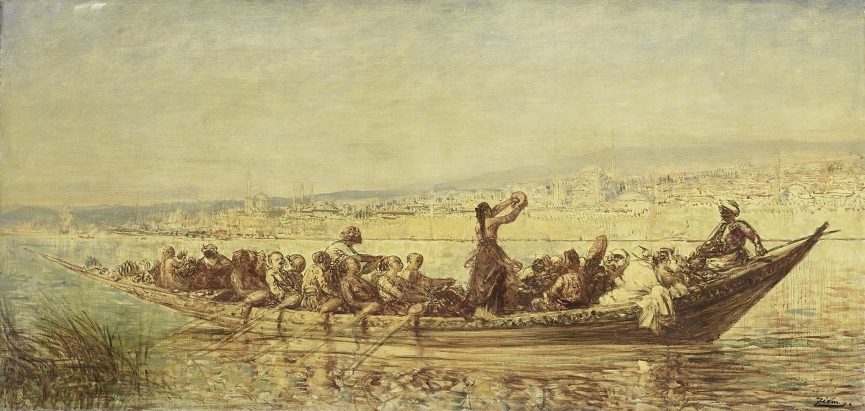 mauriske roere i Konstantinopel af Felix Francois Georges Philibert Ziem