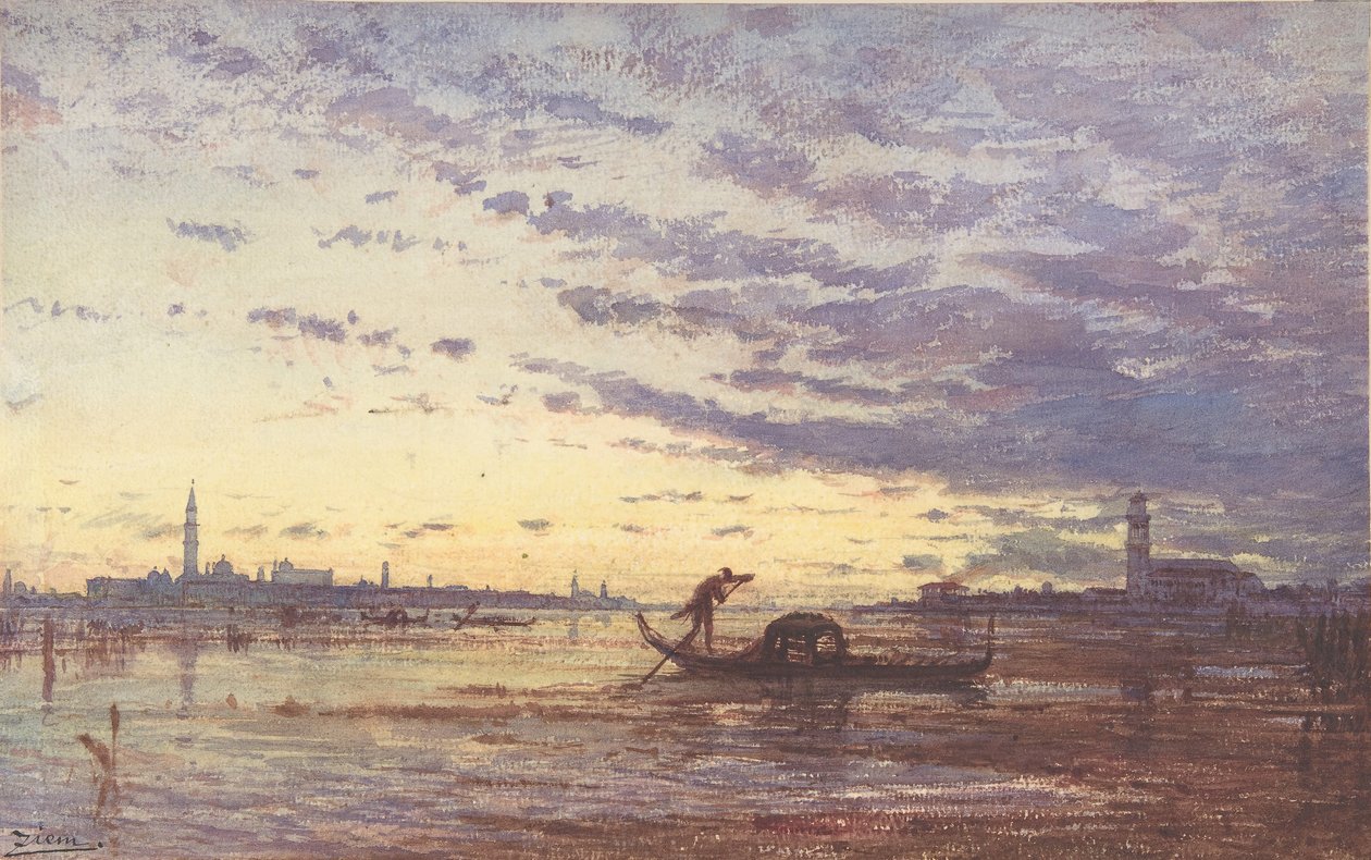 Venedig, n.d.. af Felix Francois Georges Philibert Ziem