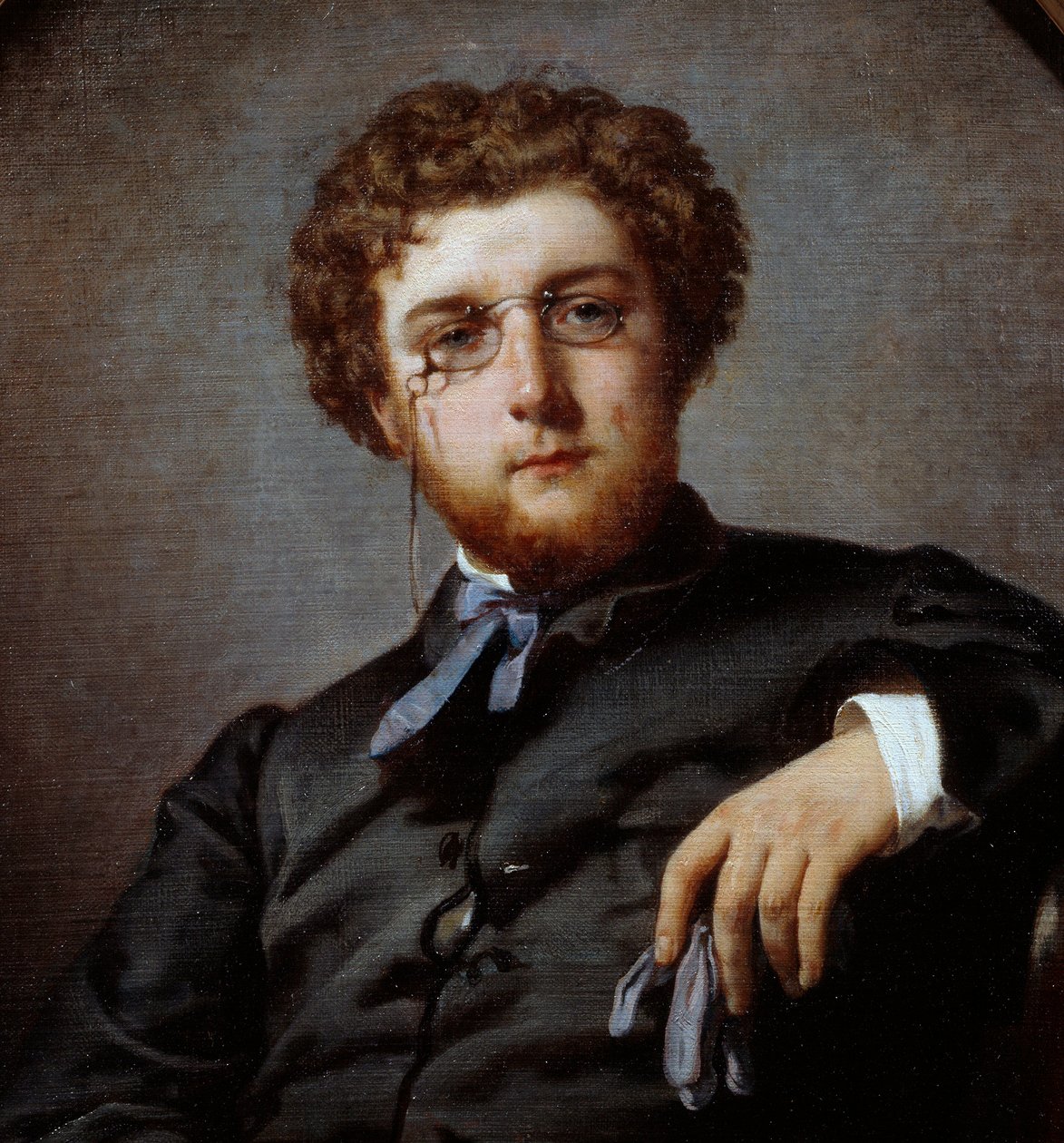 Portræt af George Bizet (1838-1875), fransk komponist. Detalje af maleriet af Felix Henri Giacomotti (1828-1909). Paris, Musée Carnavalet. af Felix Henri Giacomotti