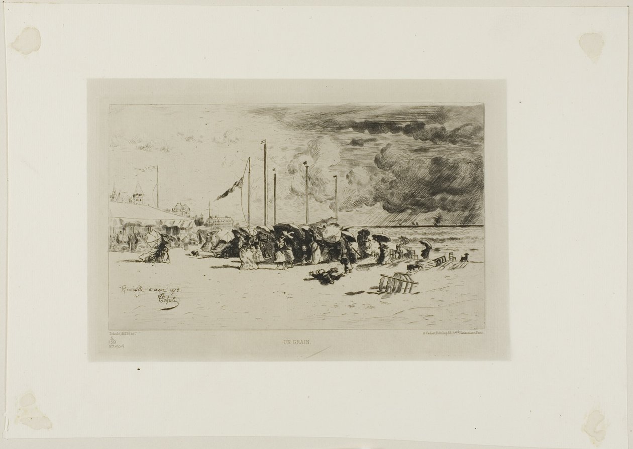 En byge ved Trouville af Felix Hilaire Buhot