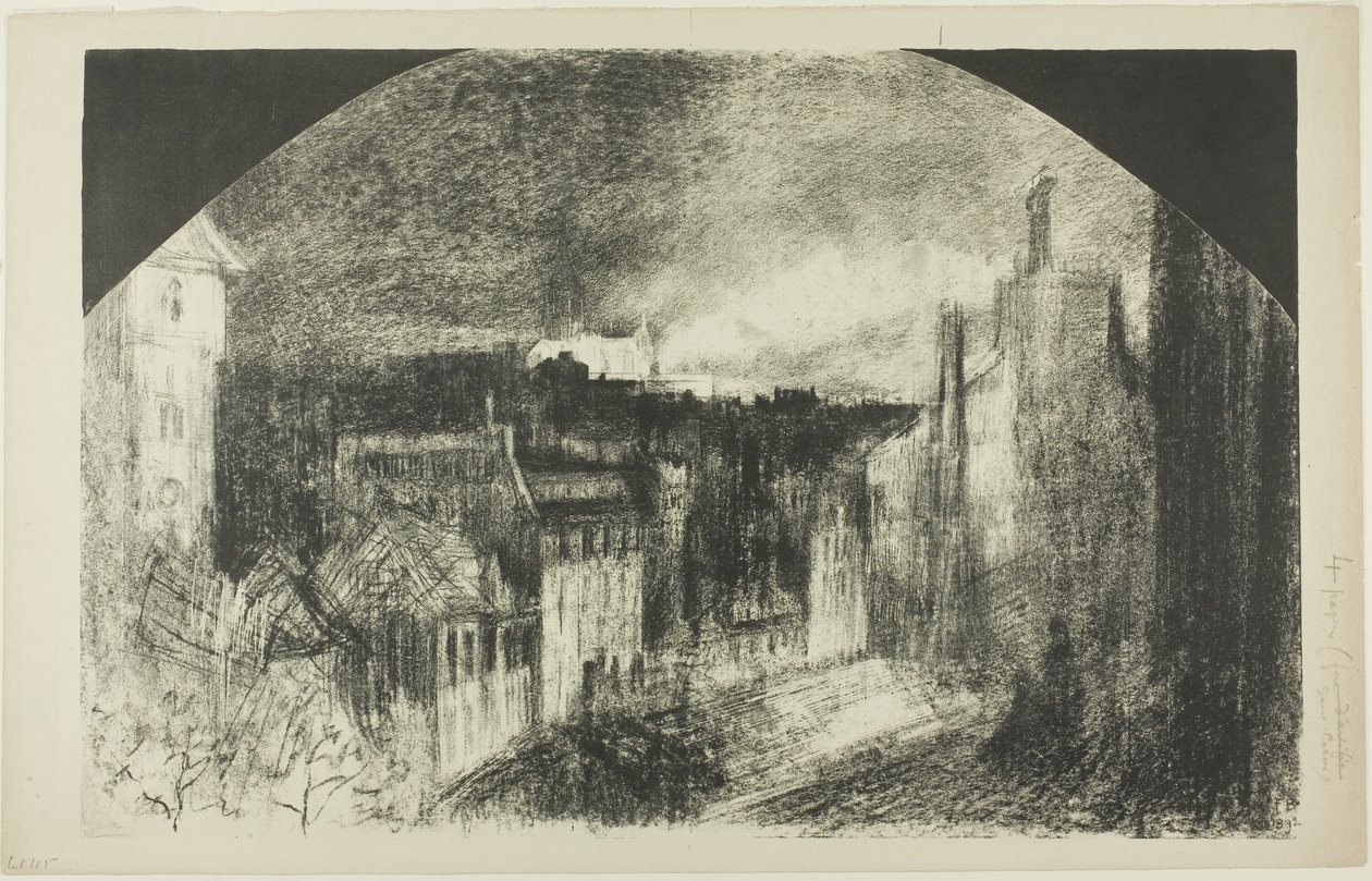 Bastilledagen i Montmartre af Felix Hilaire Buhot