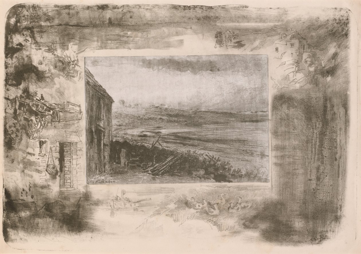 Fiskerhytte, 1892. af Felix Hilaire Buhot