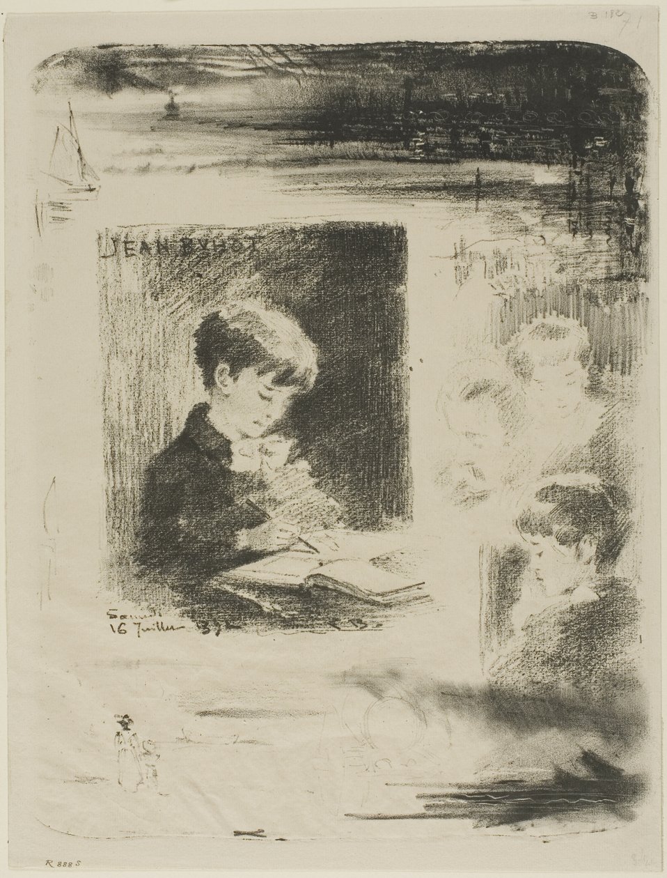 Børnetegning (Jean Buhot) af Felix Hilaire Buhot