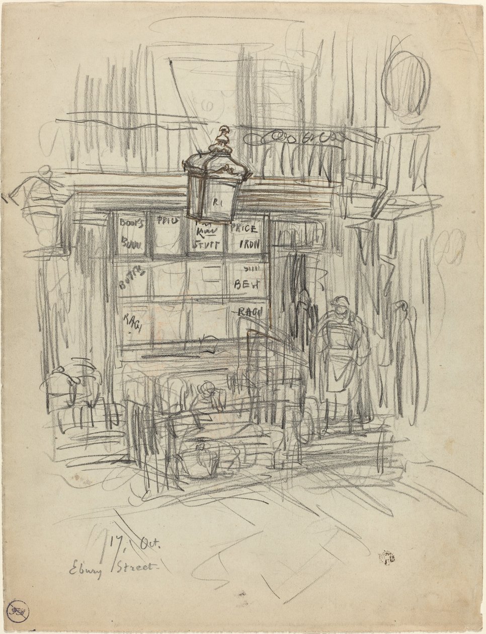 Ebury Street af Felix Hilaire Buhot