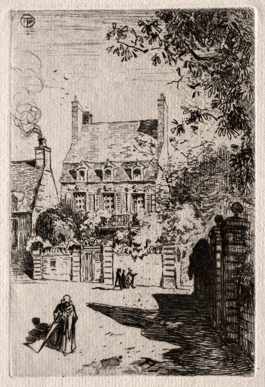 I provinsen: Huset i Orléans, ca. 1875. af Felix Hilaire Buhot