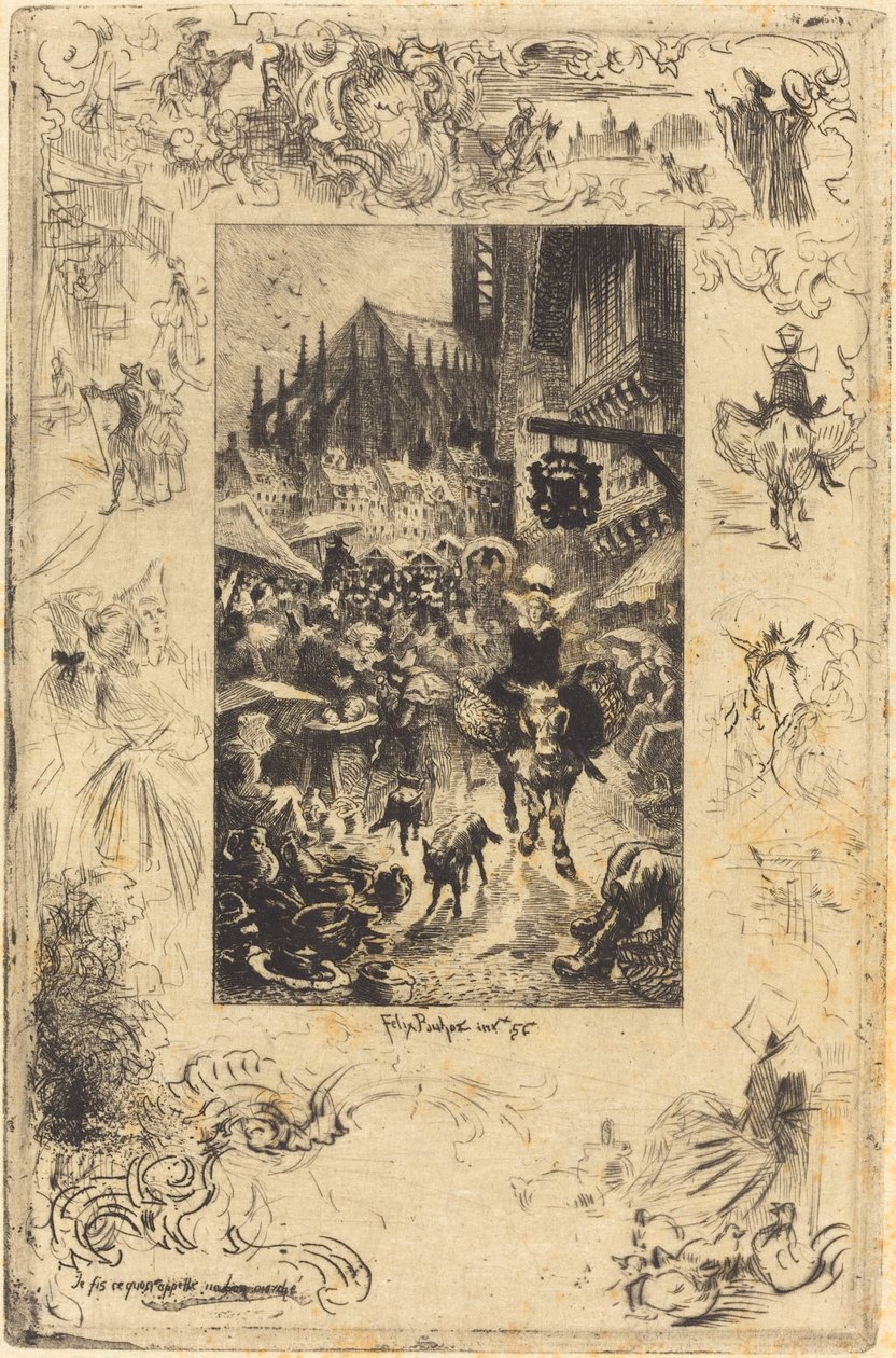 Jeg gjorde, hvad jeg ville kalde en god handel, 1878. af Felix Hilaire Buhot