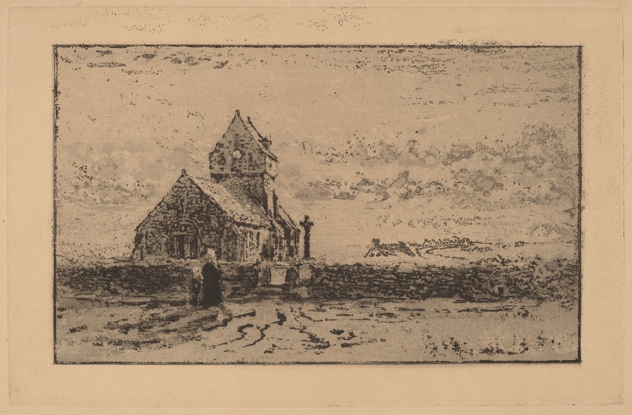 Jobourg kirke af Felix Hilaire Buhot