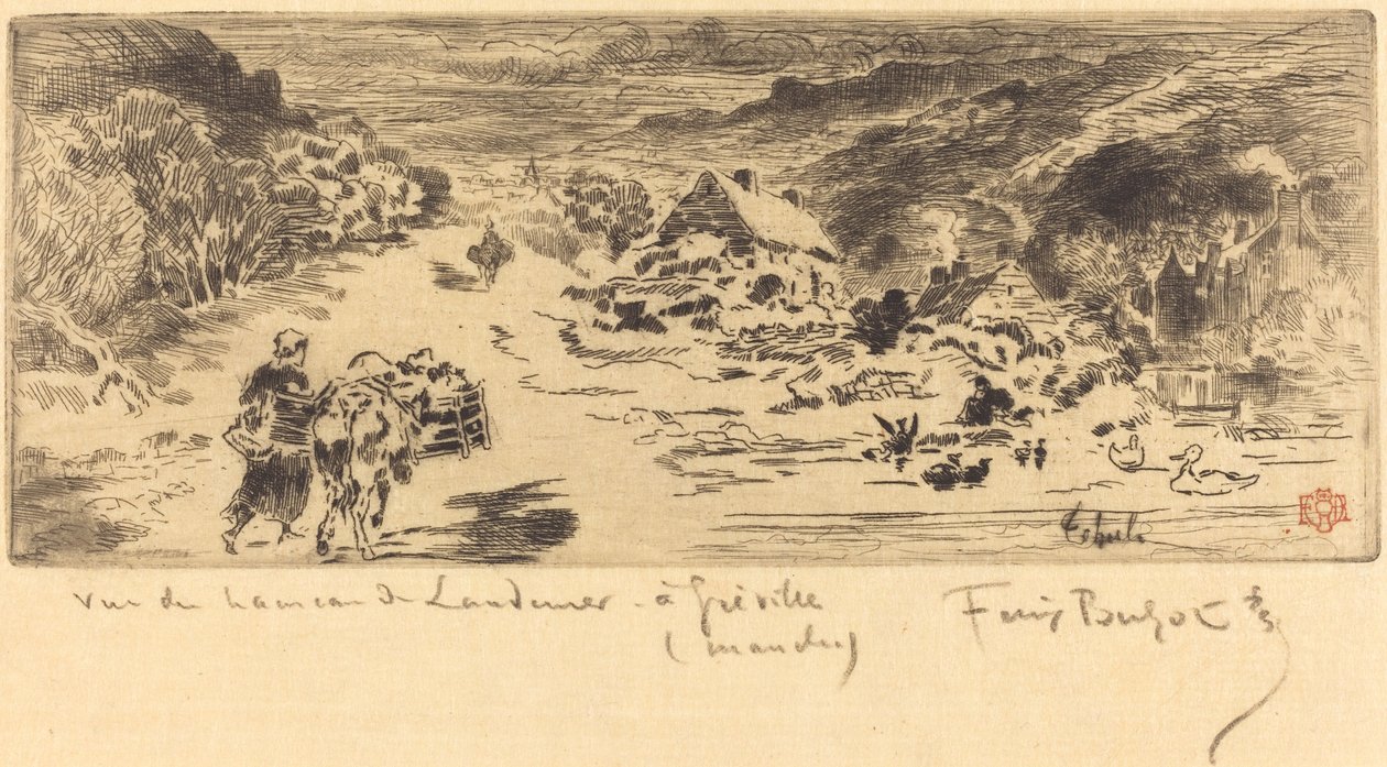 Indgangen til Landemer Hague, ca. 1873. af Felix Hilaire Buhot