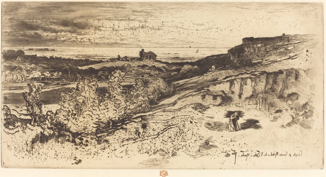 Saint-Michel-kapellet i Estre. af Felix Hilaire Buhot