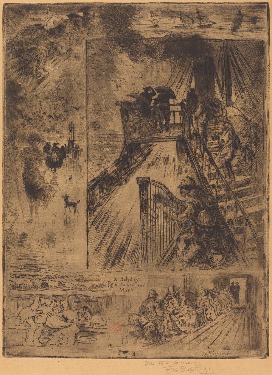 Passagen Passagen, 1879-1885. af Felix Hilaire Buhot
