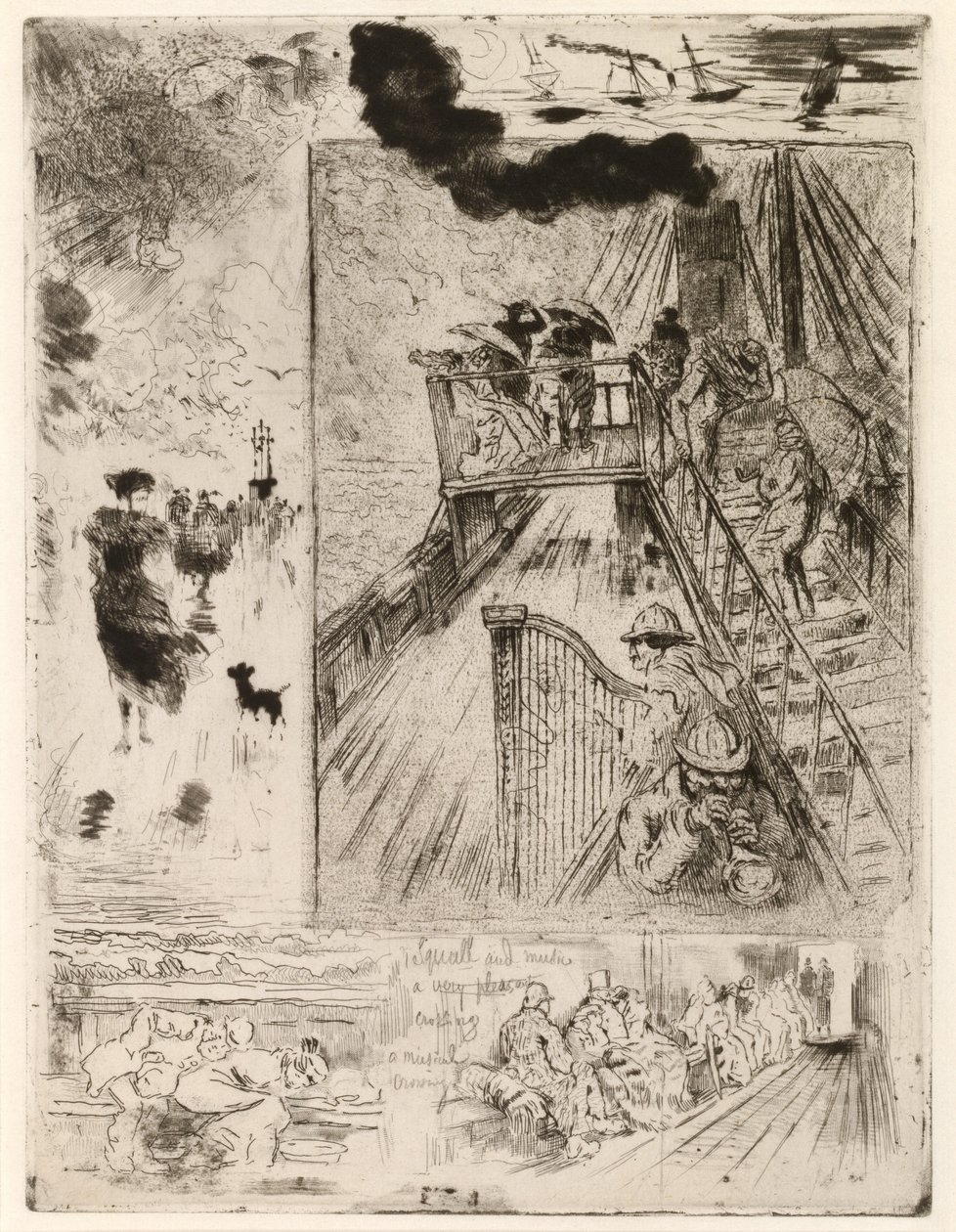 La Traversee (passagen) af Felix Hilaire Buhot