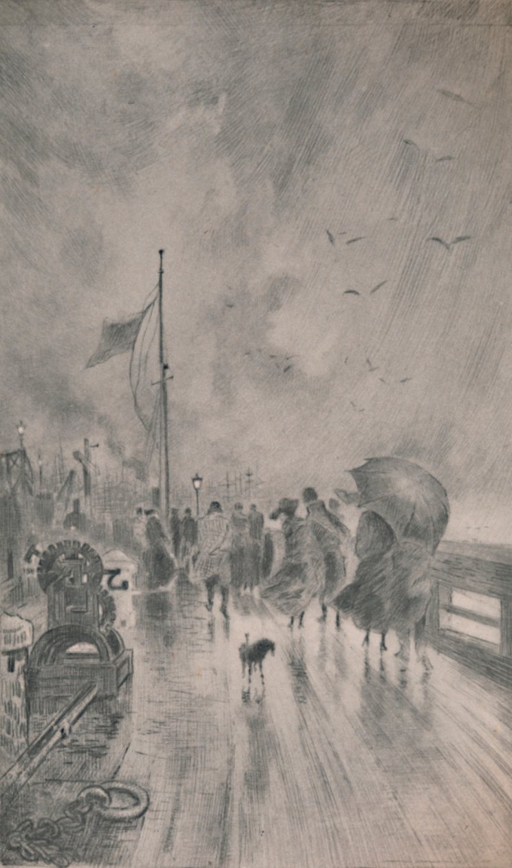 Lander i England, 1879, 1946 af Felix Hilaire Buhot