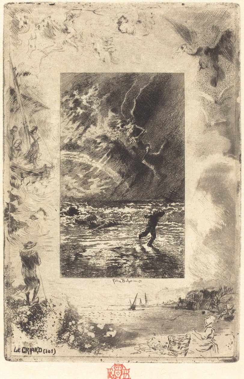The Shrieker af Felix Hilaire Buhot