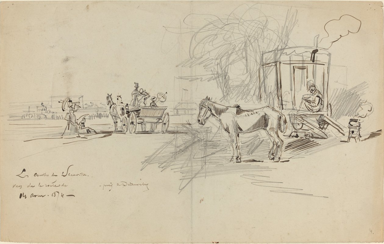 Deauville-løbene af Felix Hilaire Buhot