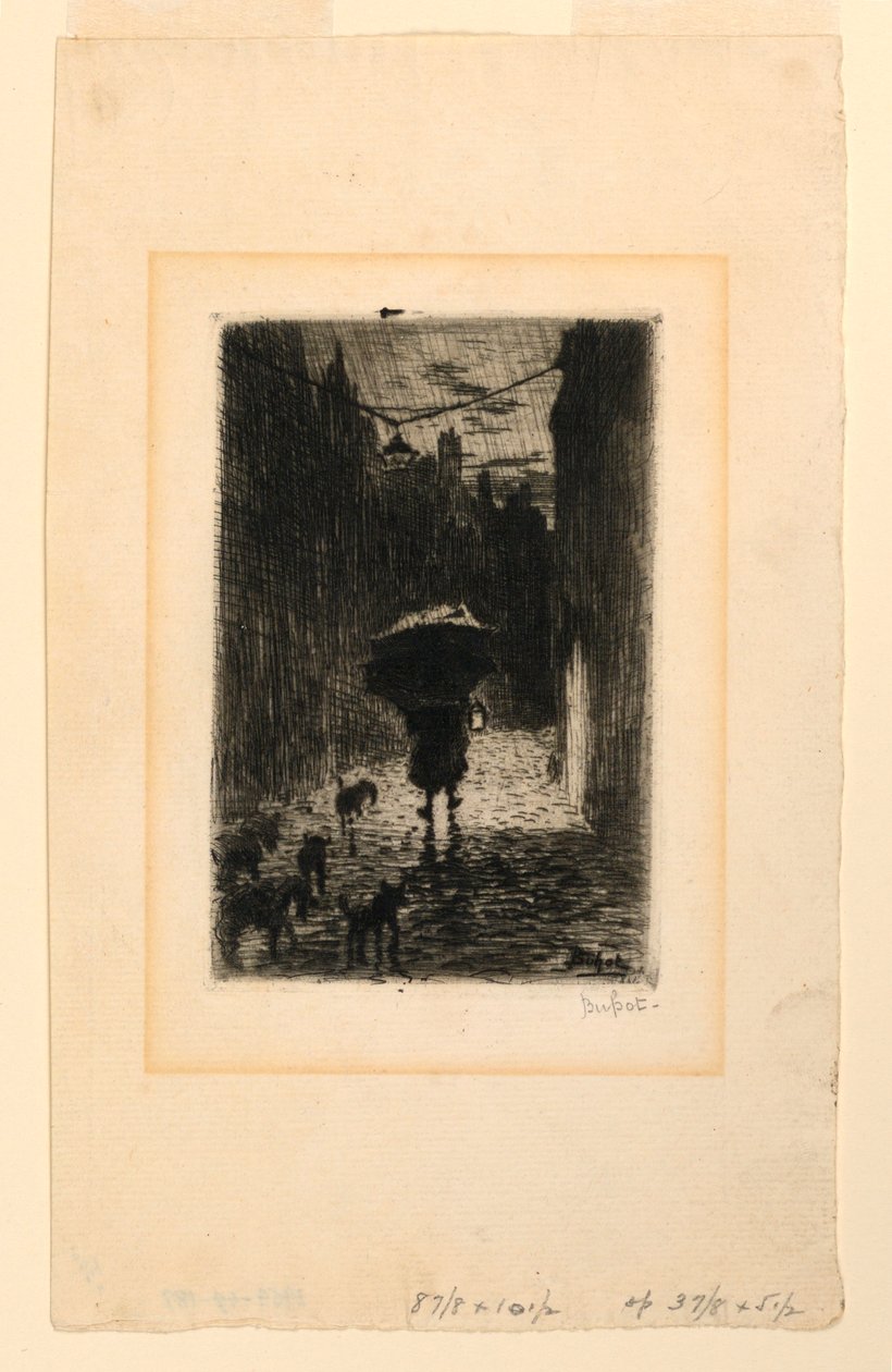 Regnvejrsdag af Felix Hilaire Buhot