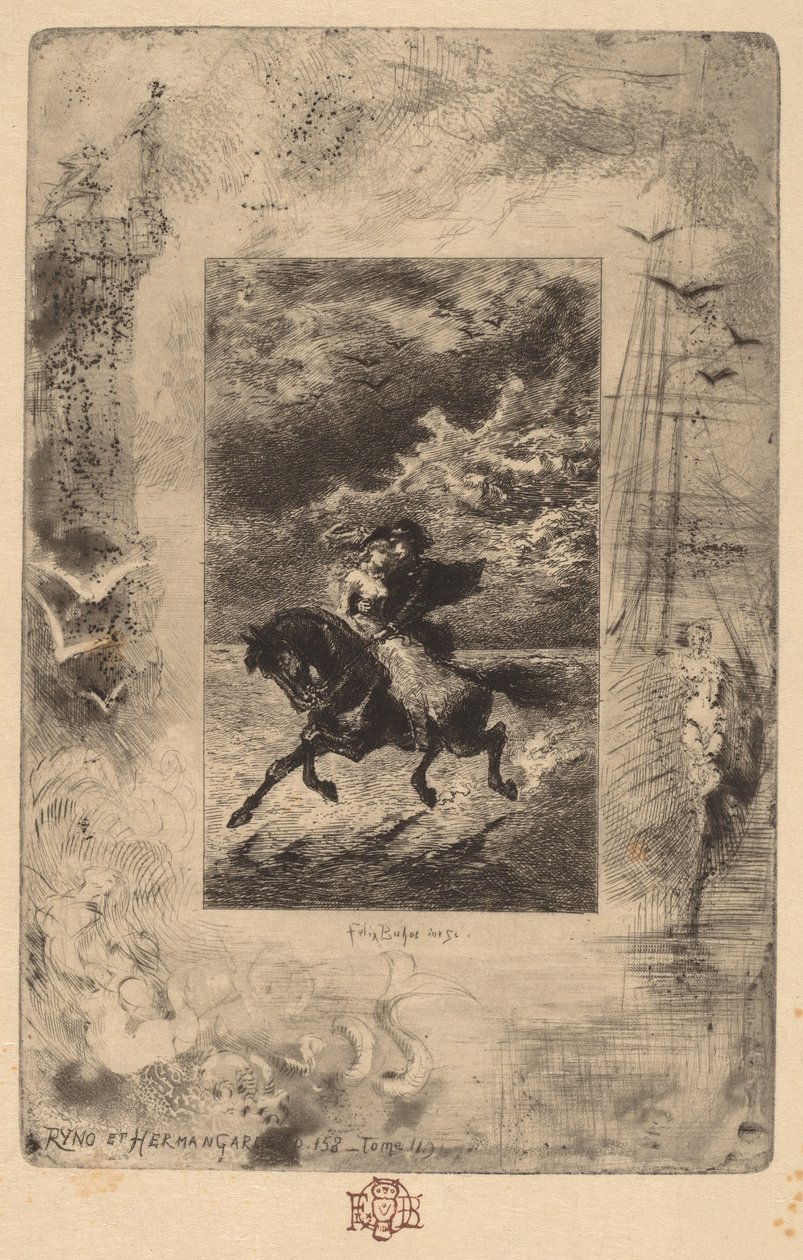 Ryno et Hermangarde (Ryno og Hermangarde) af Felix Hilaire Buhot