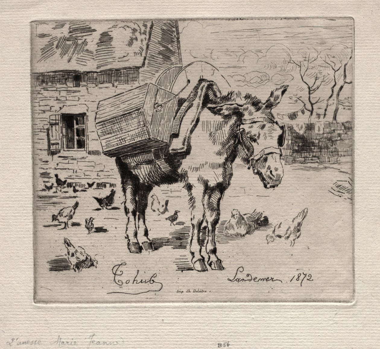 Muldyret, Marie-Jeanne, 1872. af Felix Hilaire Buhot
