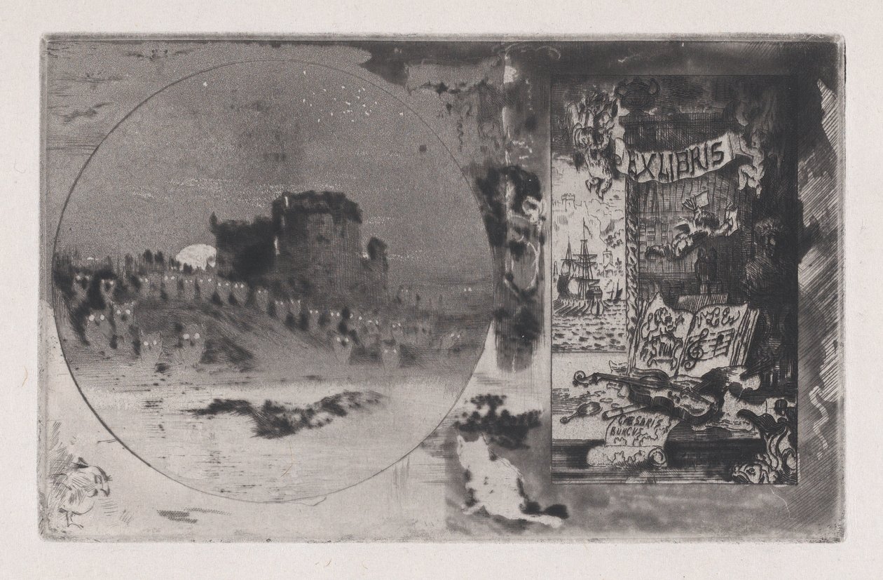 Uglens Château, 1867-98. af Felix Hilaire Buhot