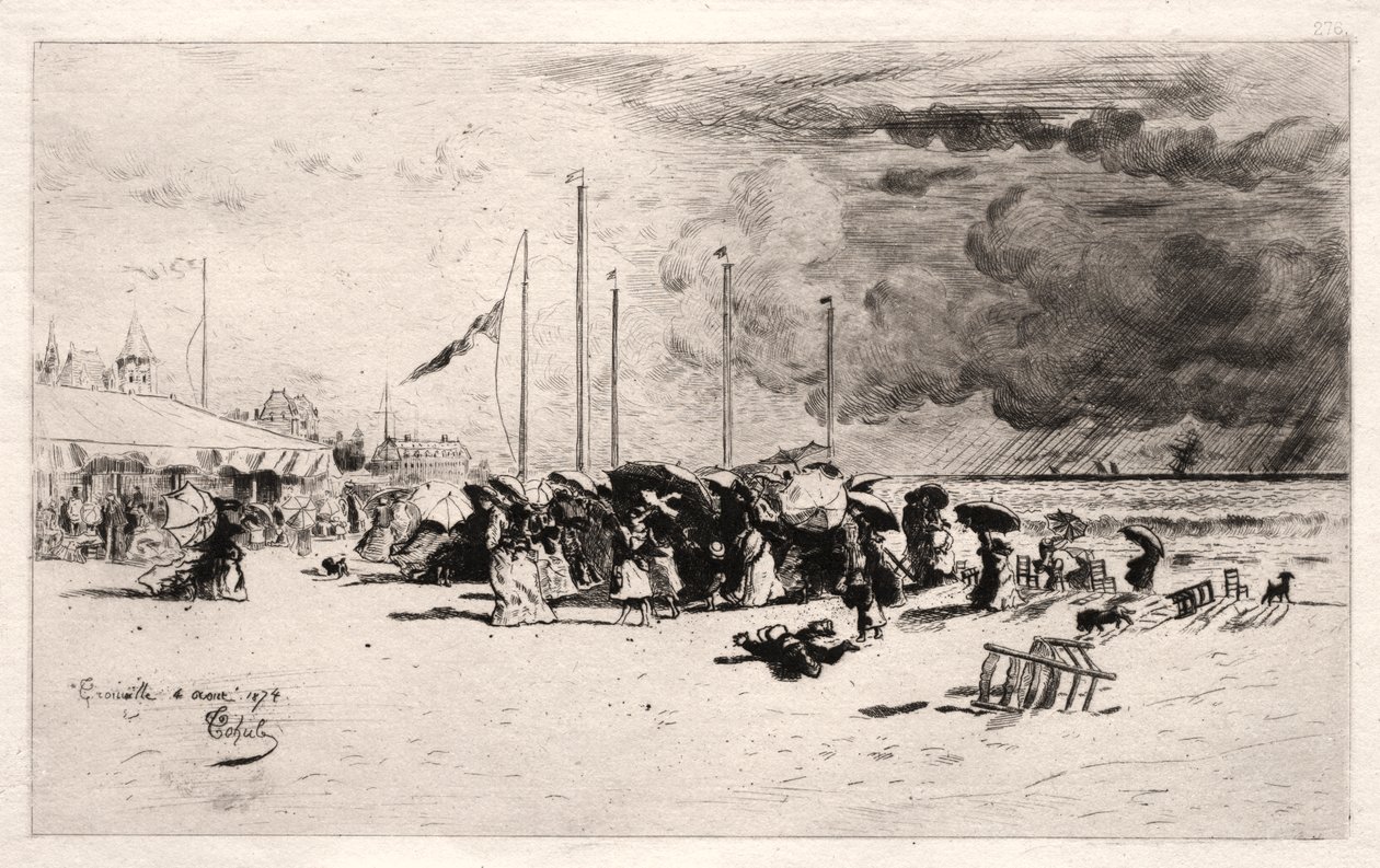 Squall ved Trouville af Felix Hilaire Buhot
