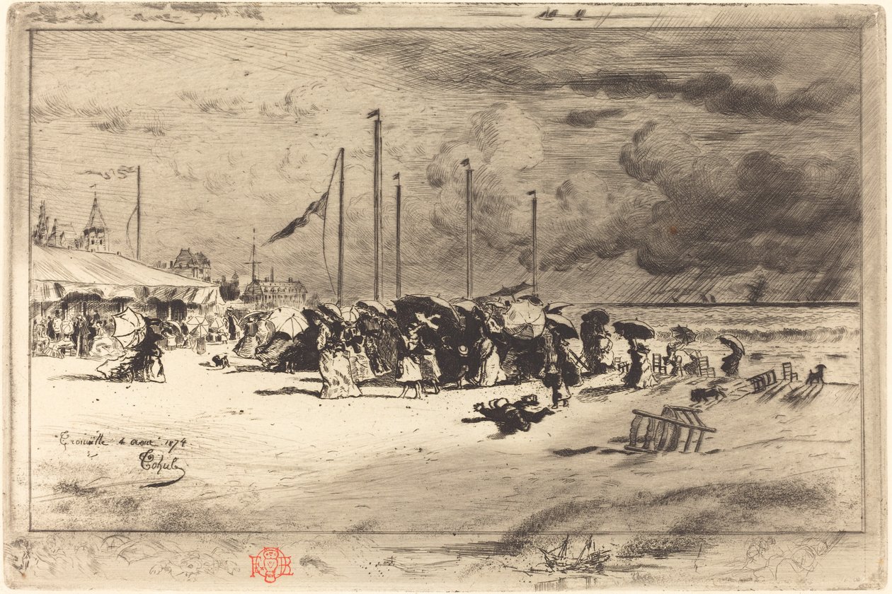 Squall ved Trouville af Felix Hilaire Buhot