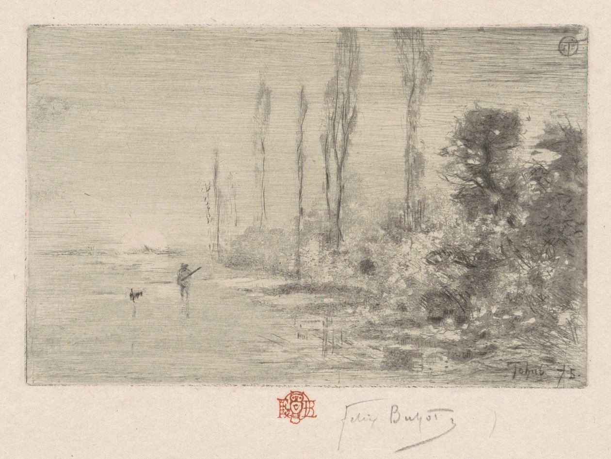 En efterårsmorgen (efterårseftermiddag) af Felix Hilaire Buhot
