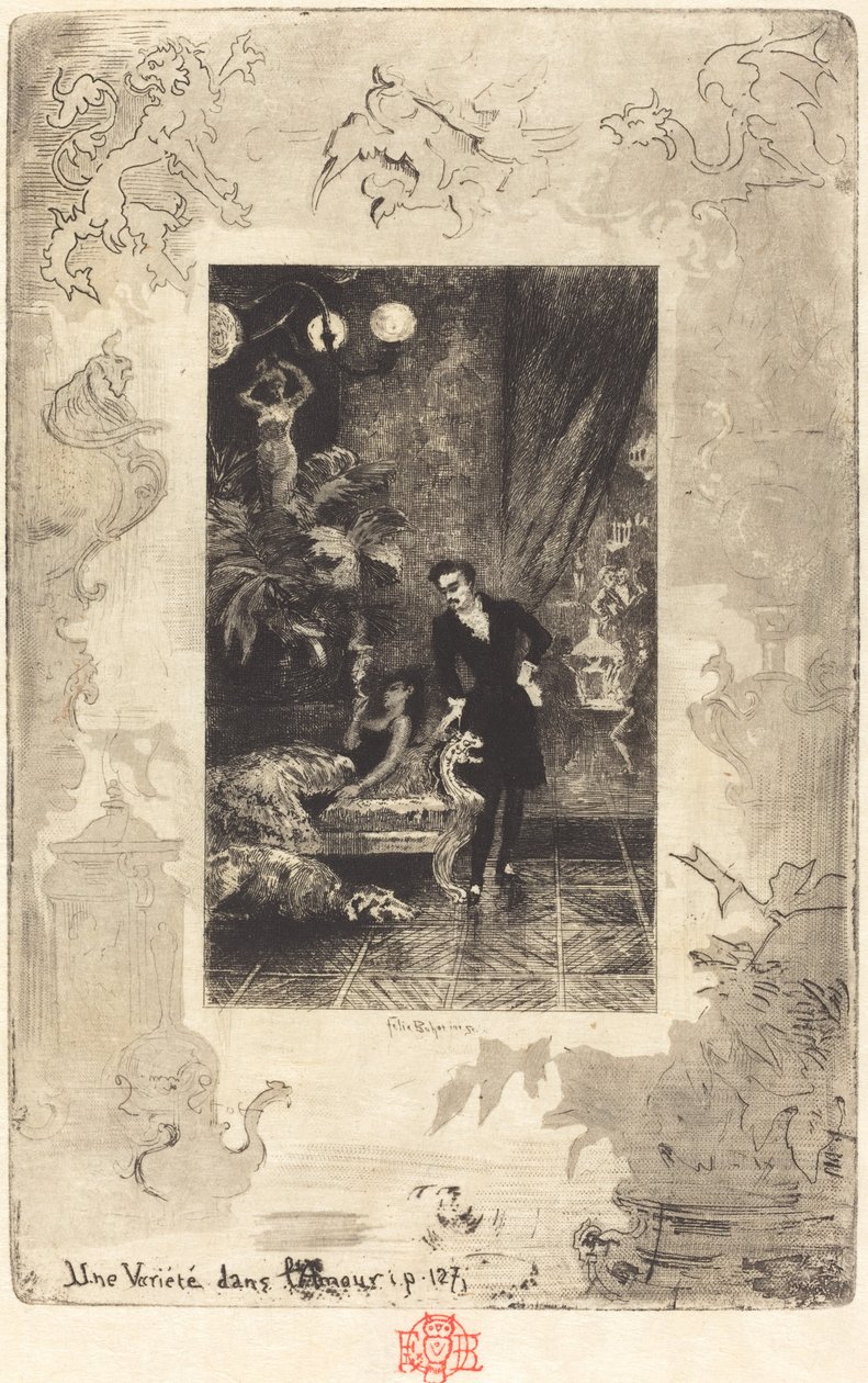 A Variety in Love A Change of Heart, 18791880. af Felix Hilaire Buhot