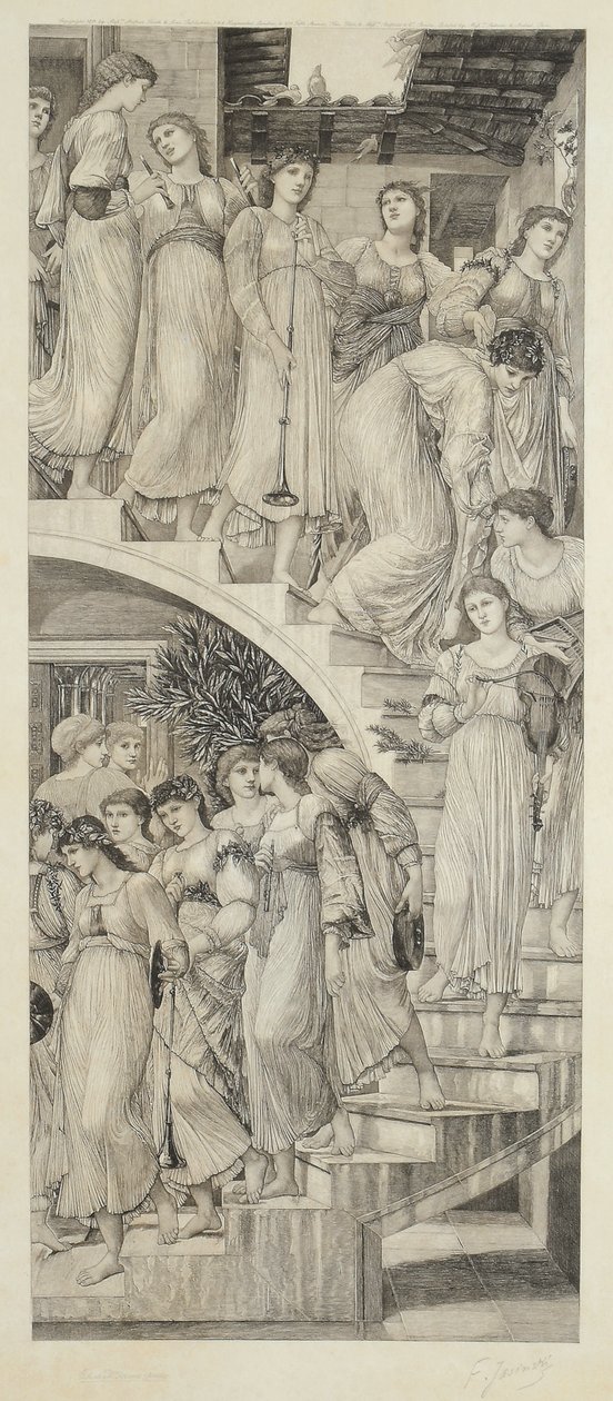 The Golden Stairs, efter Sir Edward Coley Burne-Jones af Felix Jasinski