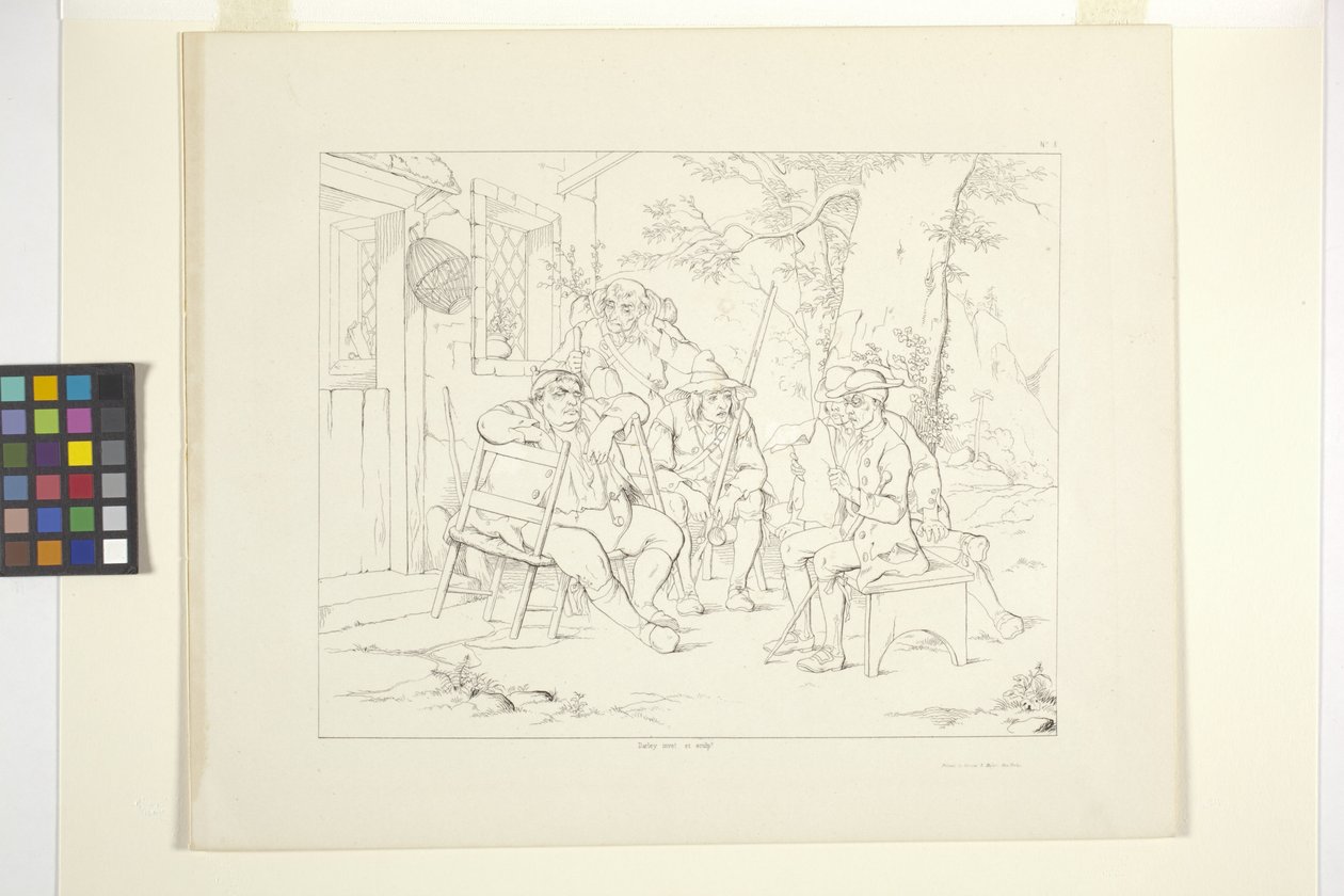 Illustrationer af Rip Van Winkle, plade 3 (litografi) af Felix Octavius Carr Darley