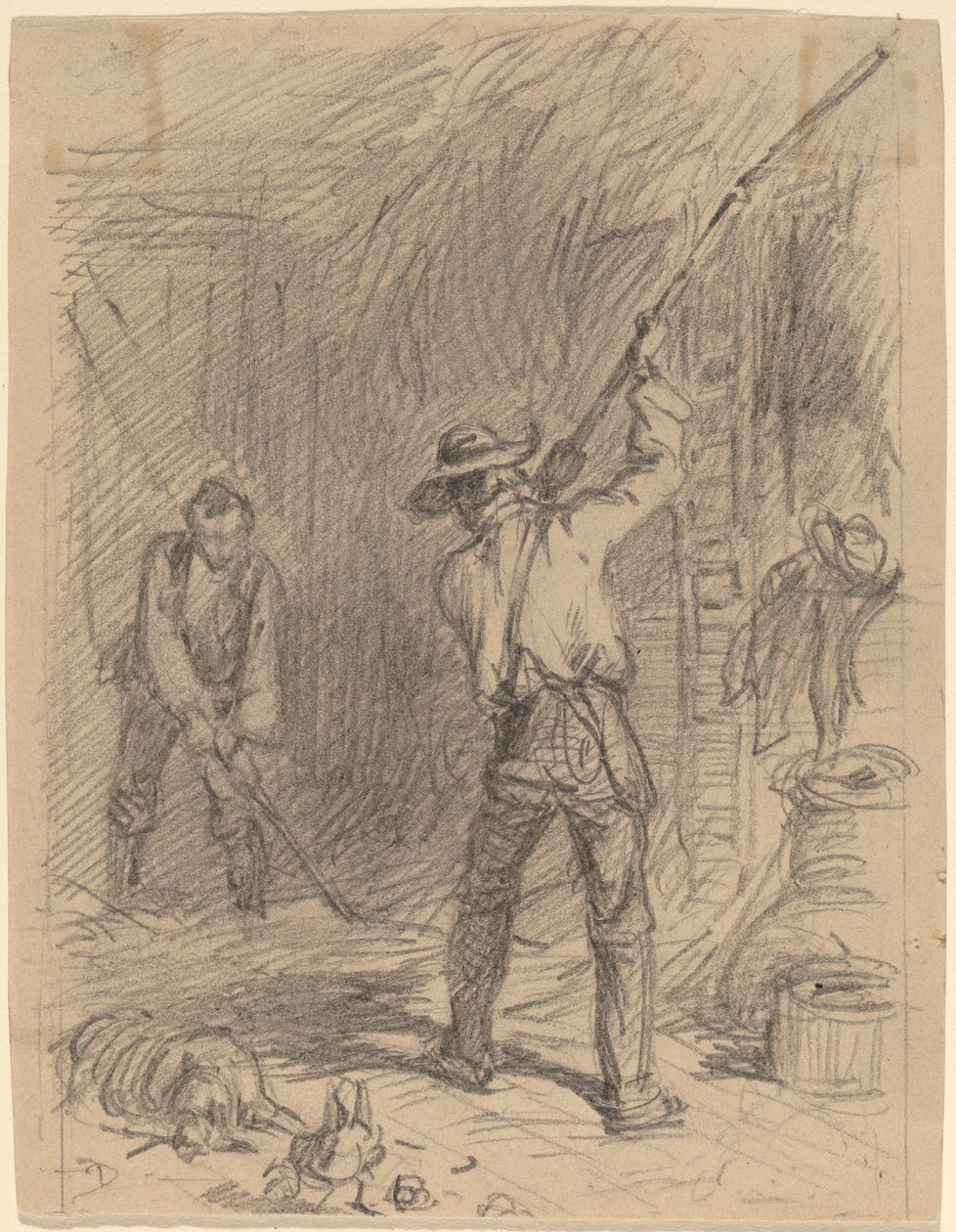 Mand flagrende af Felix Octavius Carr Darley