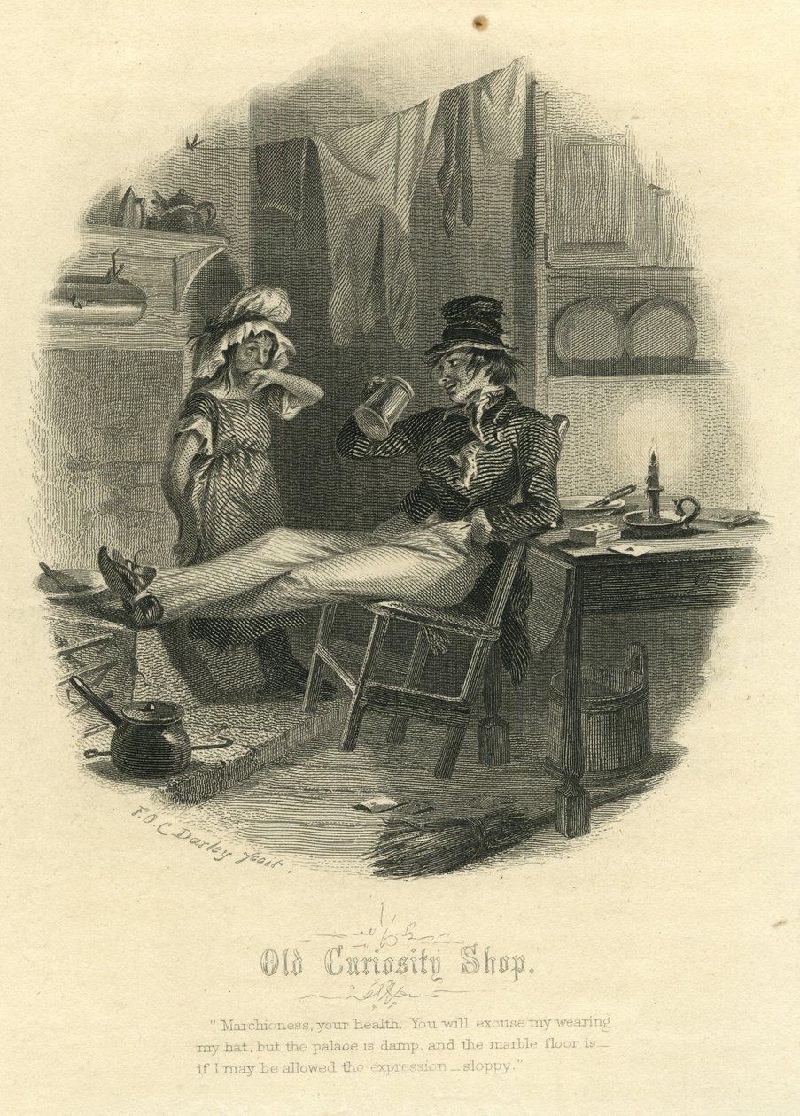Old Curiosity Shop - The Marchioness and Mr Swiveller af Felix Octavius Carr Darley