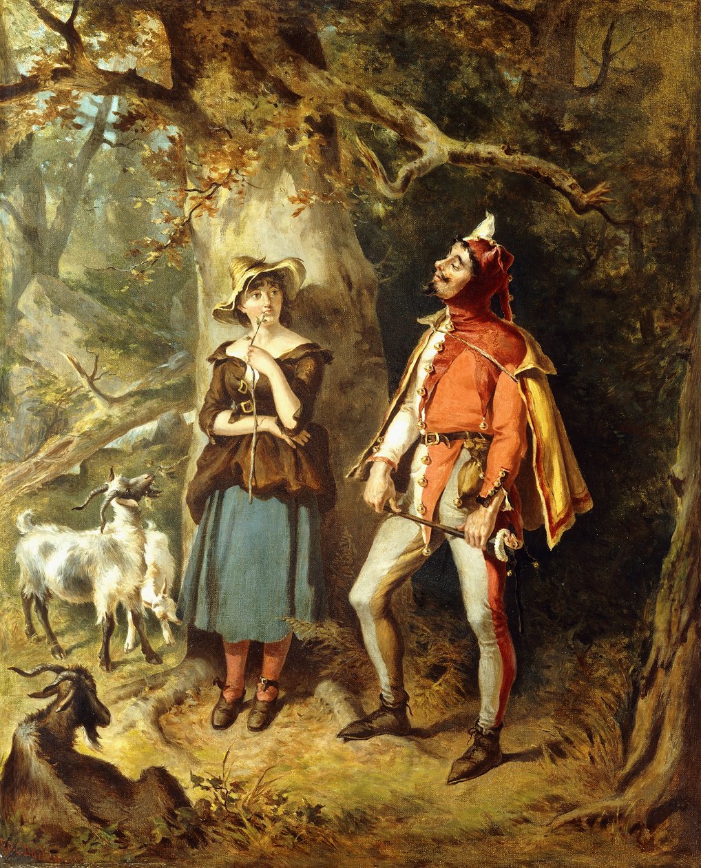 Touchstone og Audrey, 1886 af Felix Octavius Carr Darley