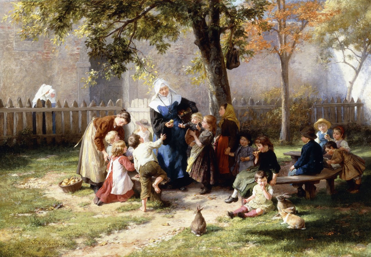 Skolegården, af Felix Schlesinger