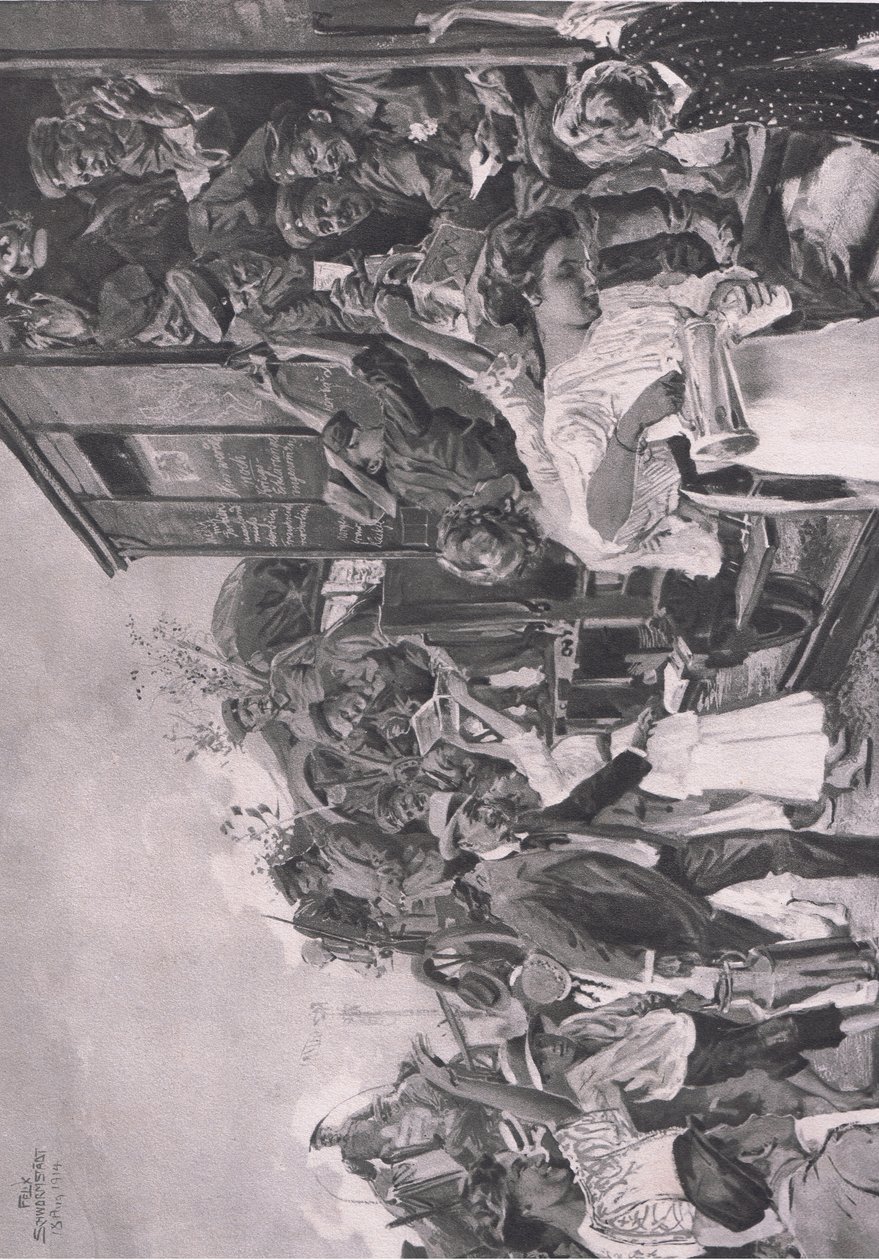 Forrest, illustration fra Hindenburg udgivet af Daterlandischer Derlag C U Weller Berlin af Felix Schwormstadt