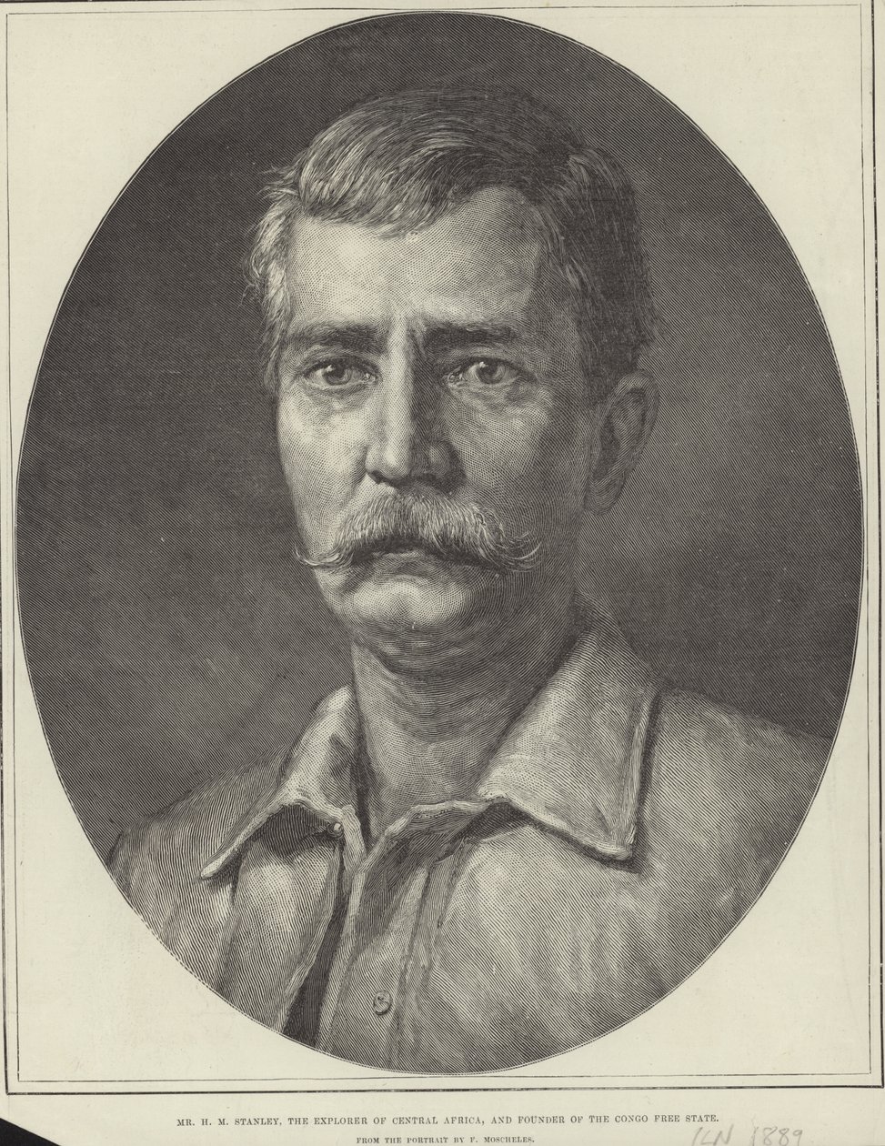 Henry Morton Stanley (kobberstik) af Felix Stone (after) Moscheles