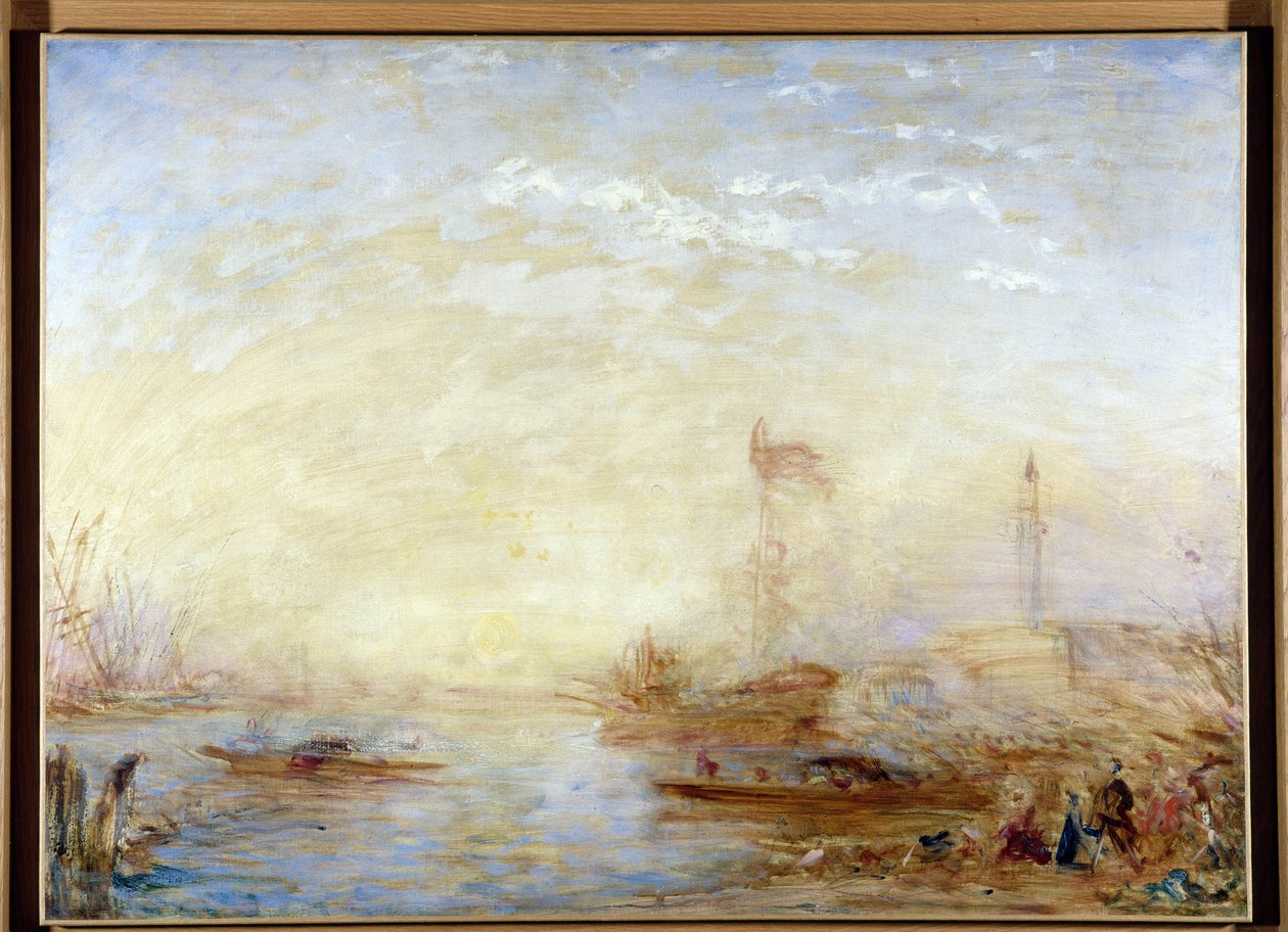 Udsigt over Venedig og Bucentaur (Bucentoro) af Félix Ziem