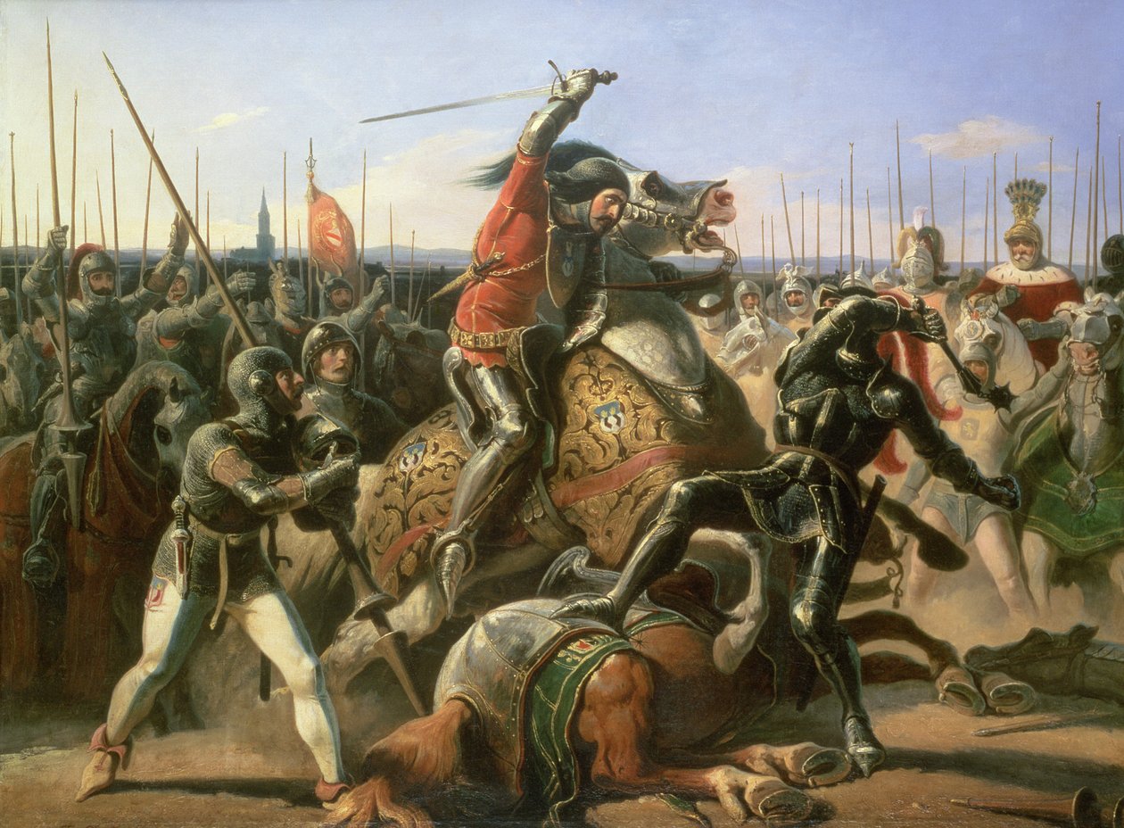 Hertug af Friedland (1583-1634) under The Charge of Wallenstein 1632, 1839 af Feodor Dietz