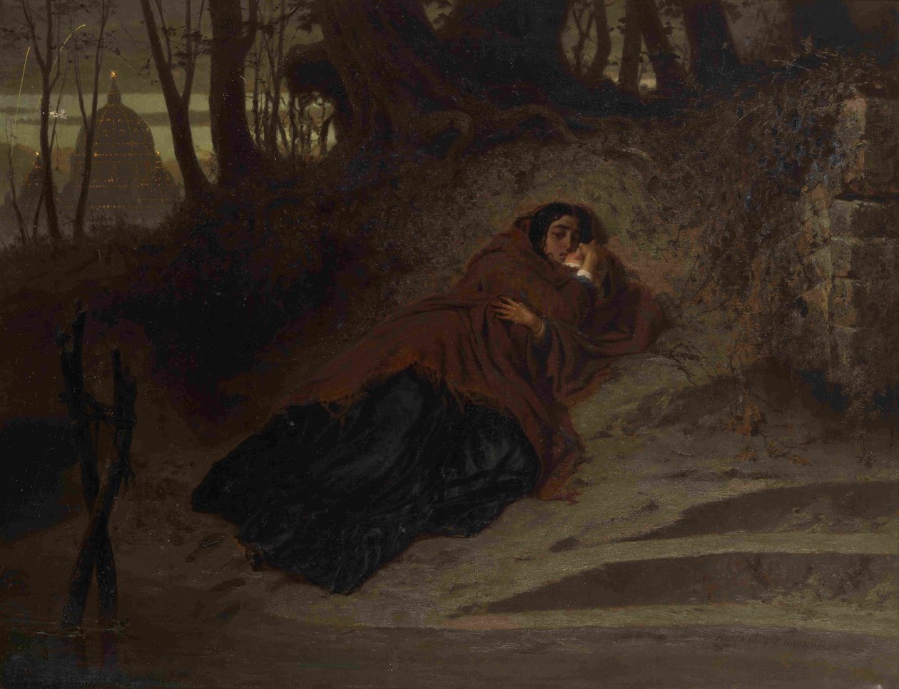 Forladt. Vatikanet og synden, 1872 af Feodor Andreyevich Bronnikov