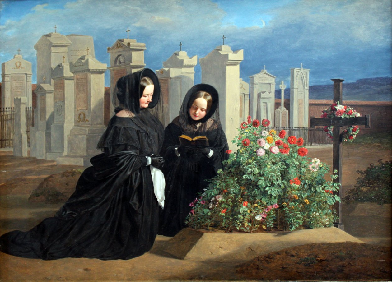 På All Souls Day af Ferdinand Georg Waldmuller