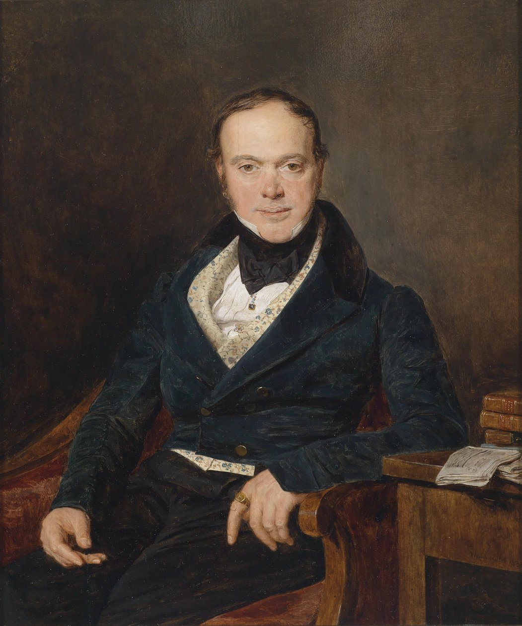 Portræt af bankmanden August Walter af Ferdinand Georg Waldmuller