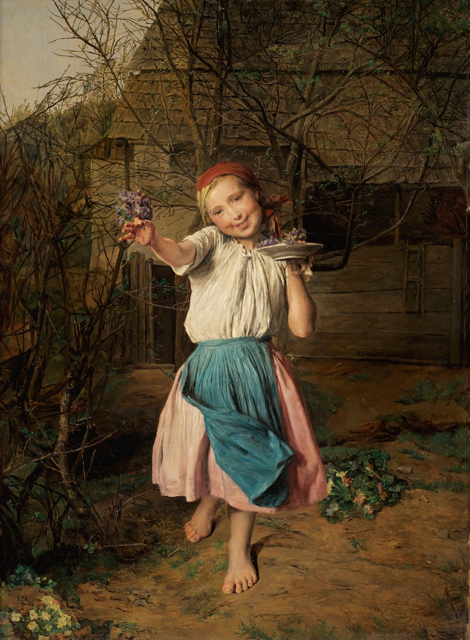 Den violette pige af Ferdinand Georg Waldmuller