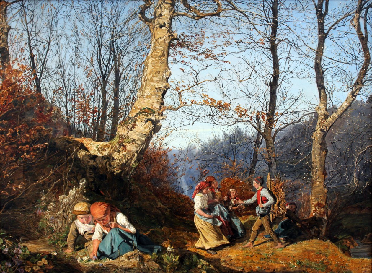 Tidligt forår i Wiener Skov af Ferdinand Georg Waldmuller