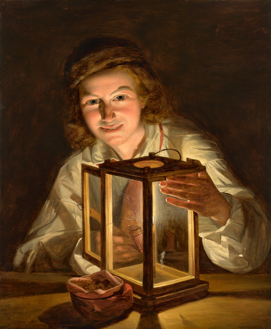 Dreng med en stabil lanterne af Ferdinand Georg Waldmuller