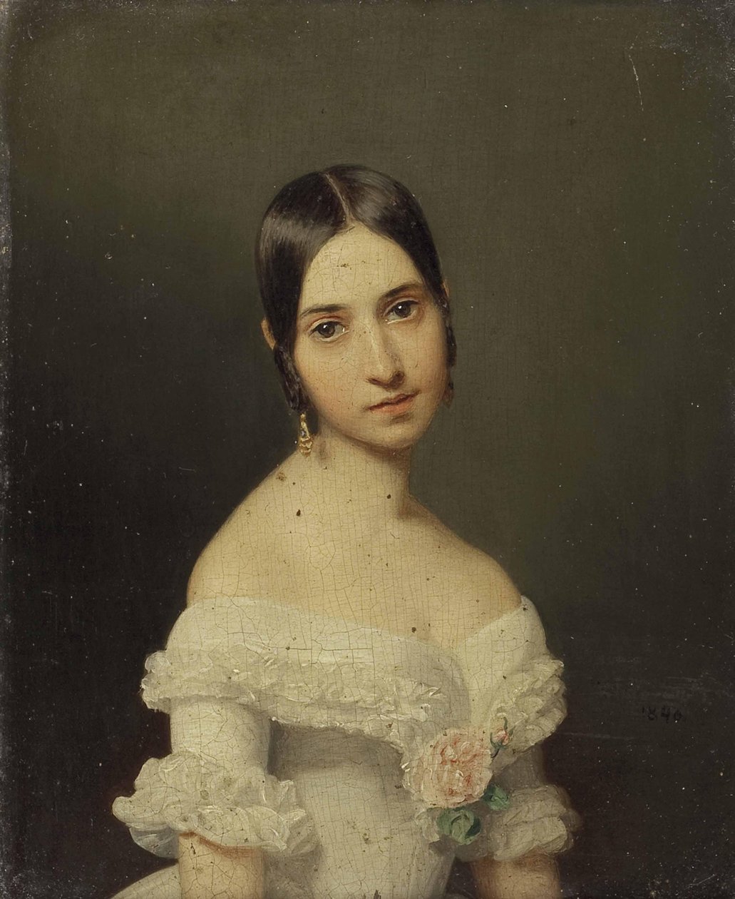 Portræt af en pige af Ferdinand Georg Waldmuller