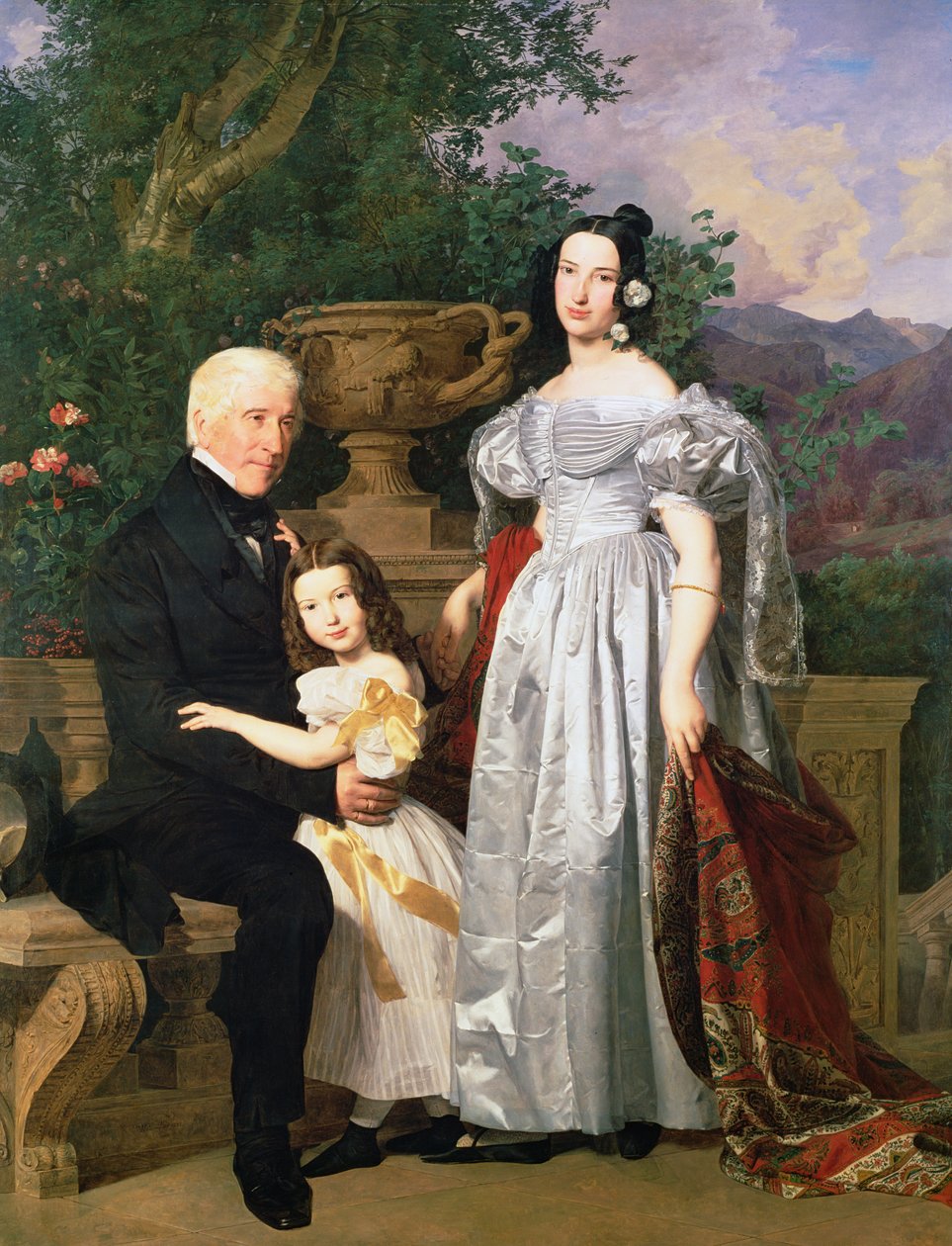 Kerzman-familien, ca. 1840 af Ferdinand Georg Waldmuller