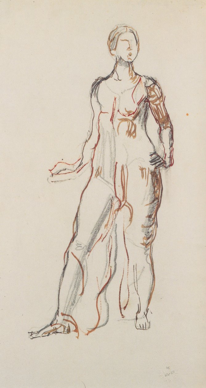Stående kappe figur af Ferdinand Hodler